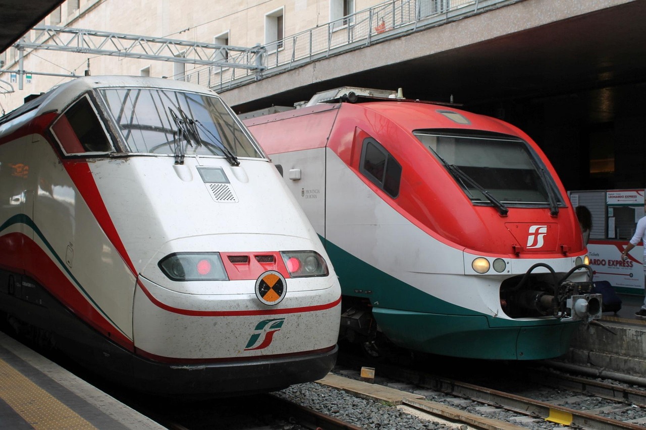 met de trein naar Napels